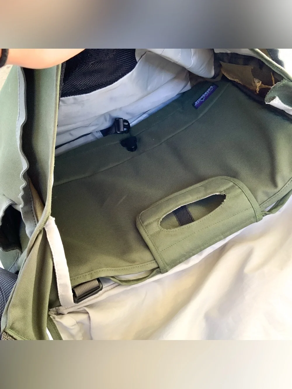 Patagonia Olive Green Messenger Bag